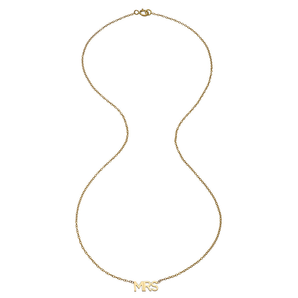 Block Print Necklace - Customizable 14 Karat