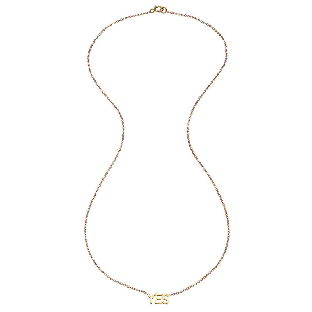 Block Print Necklace - Customizable 14 Karat