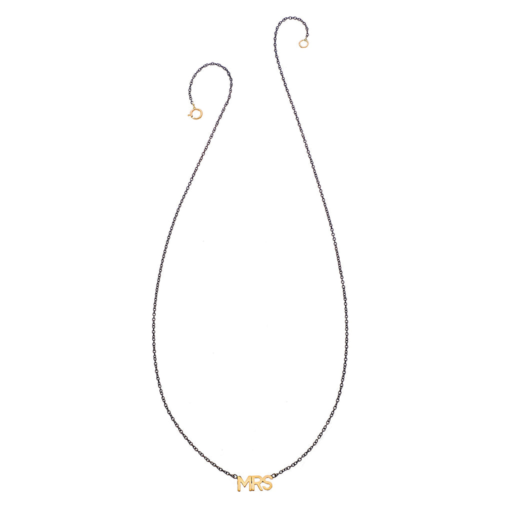 Block Print Necklace - Customizable 14 Karat