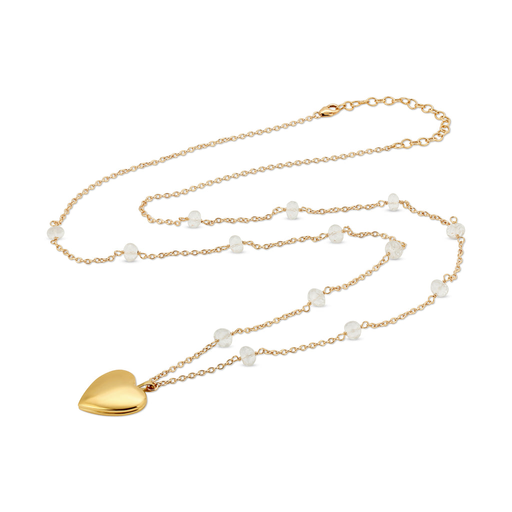 Open Your Heart Long Locket Necklace