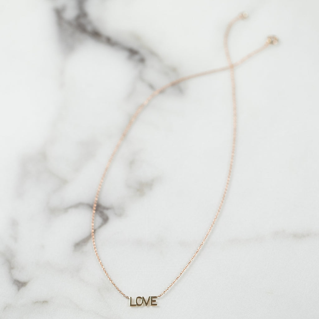 14K LOVE Necklace