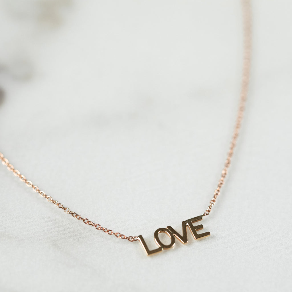 14K LOVE Necklace