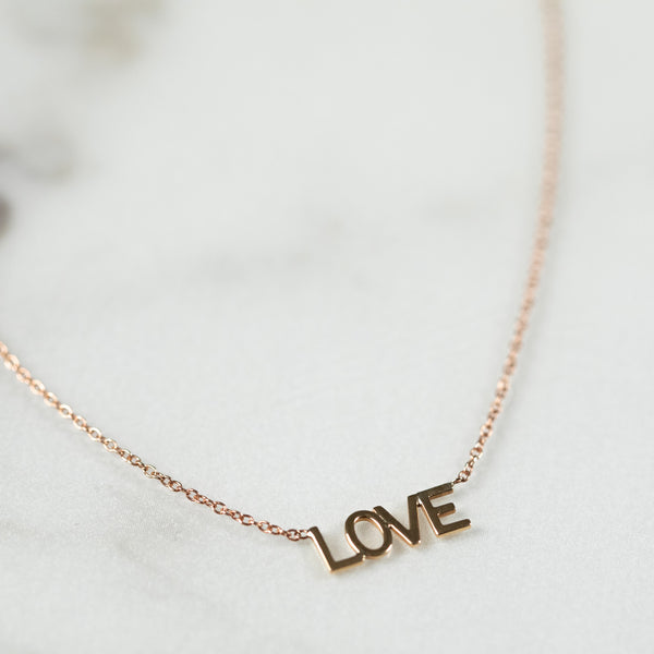 14K LOVE Necklace