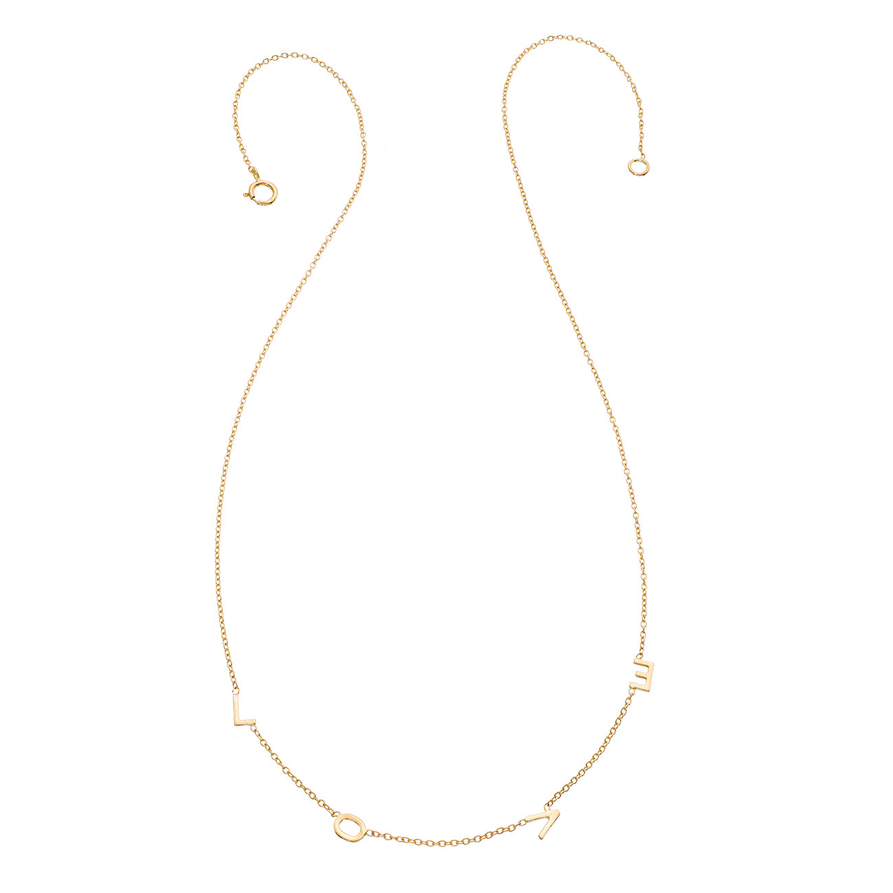 14K Spaced Out Necklace – Customizable