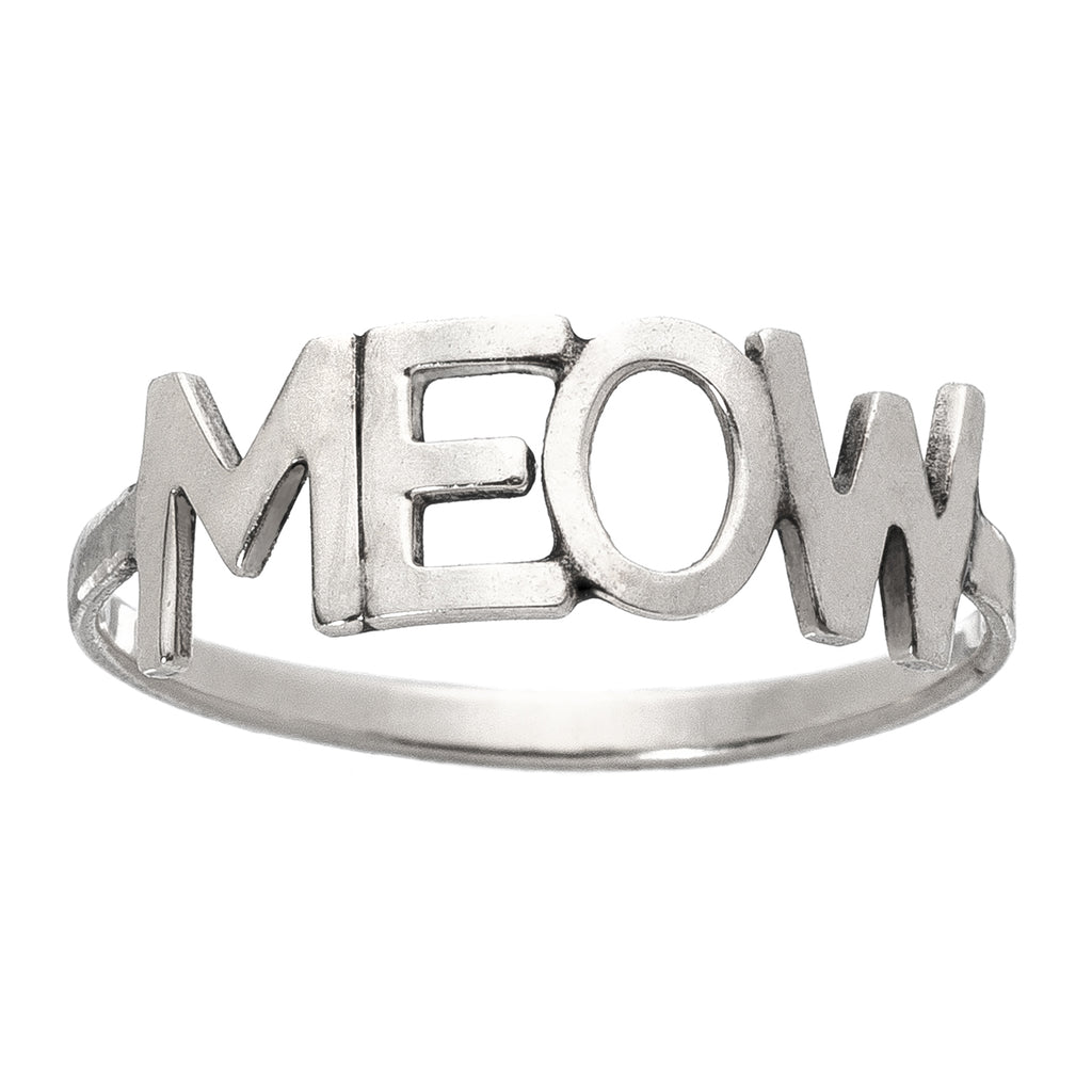 Block Letter Ring – Customizable (14k white gold)