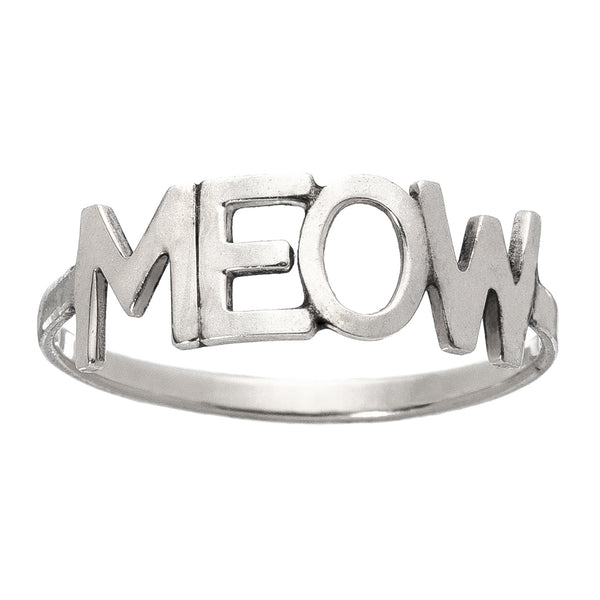 Block Letter Ring – Customizable (14k white gold)