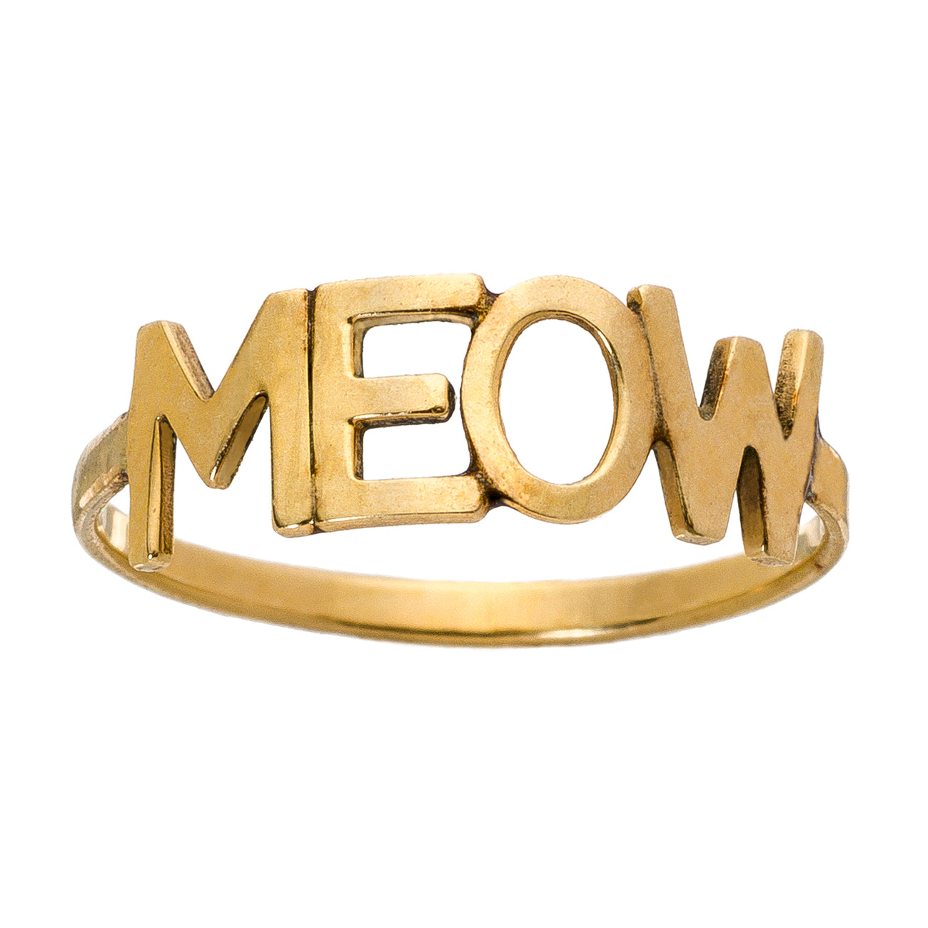 Block Letter Ring – Customizable (14k yellow gold)
