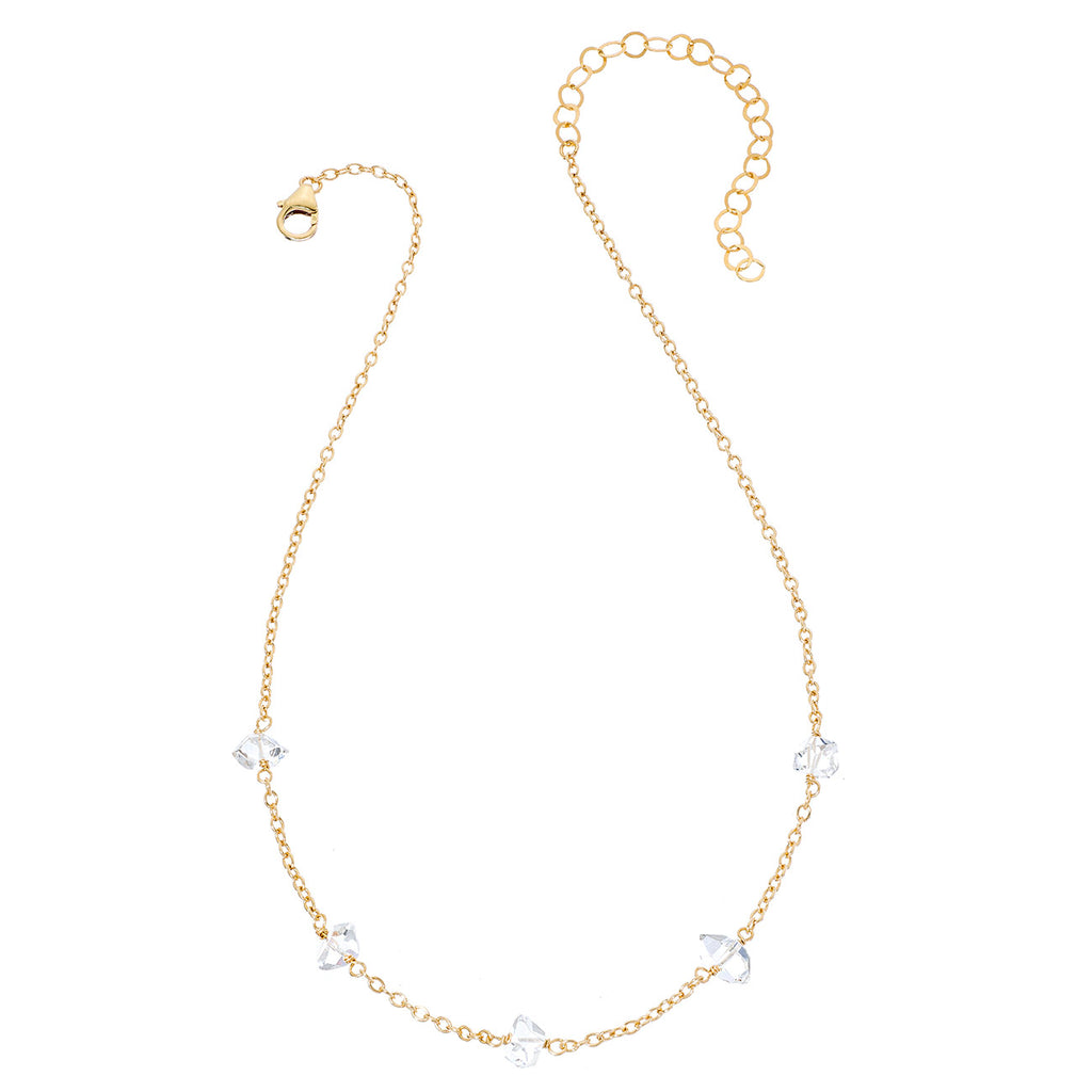 5 Crystal Choker Necklace