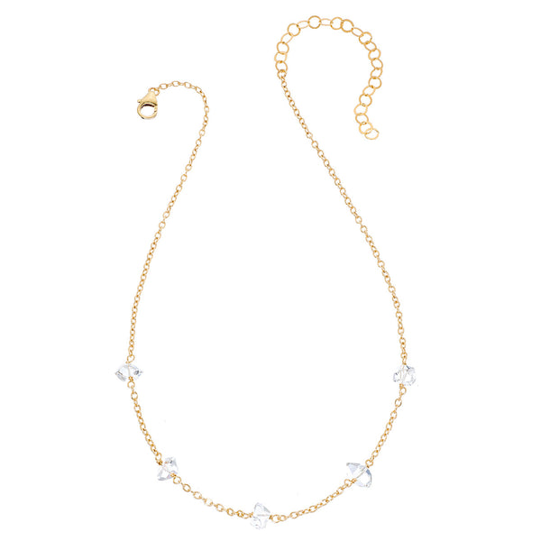 5 Crystal Choker Necklace