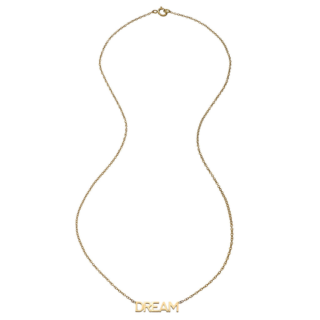 Block Print Necklace - Customizable 14 Karat