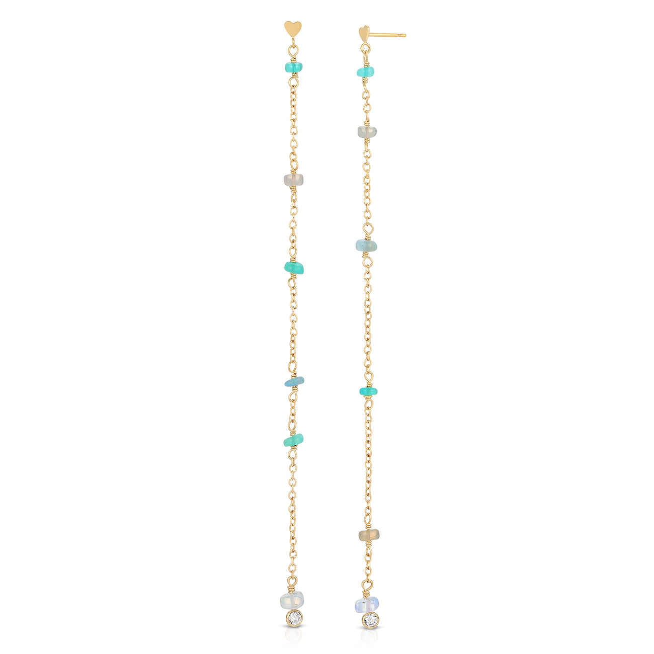A Moment Apart Duster Earrings - 14K Gold-Filled - Ethiopian Opal