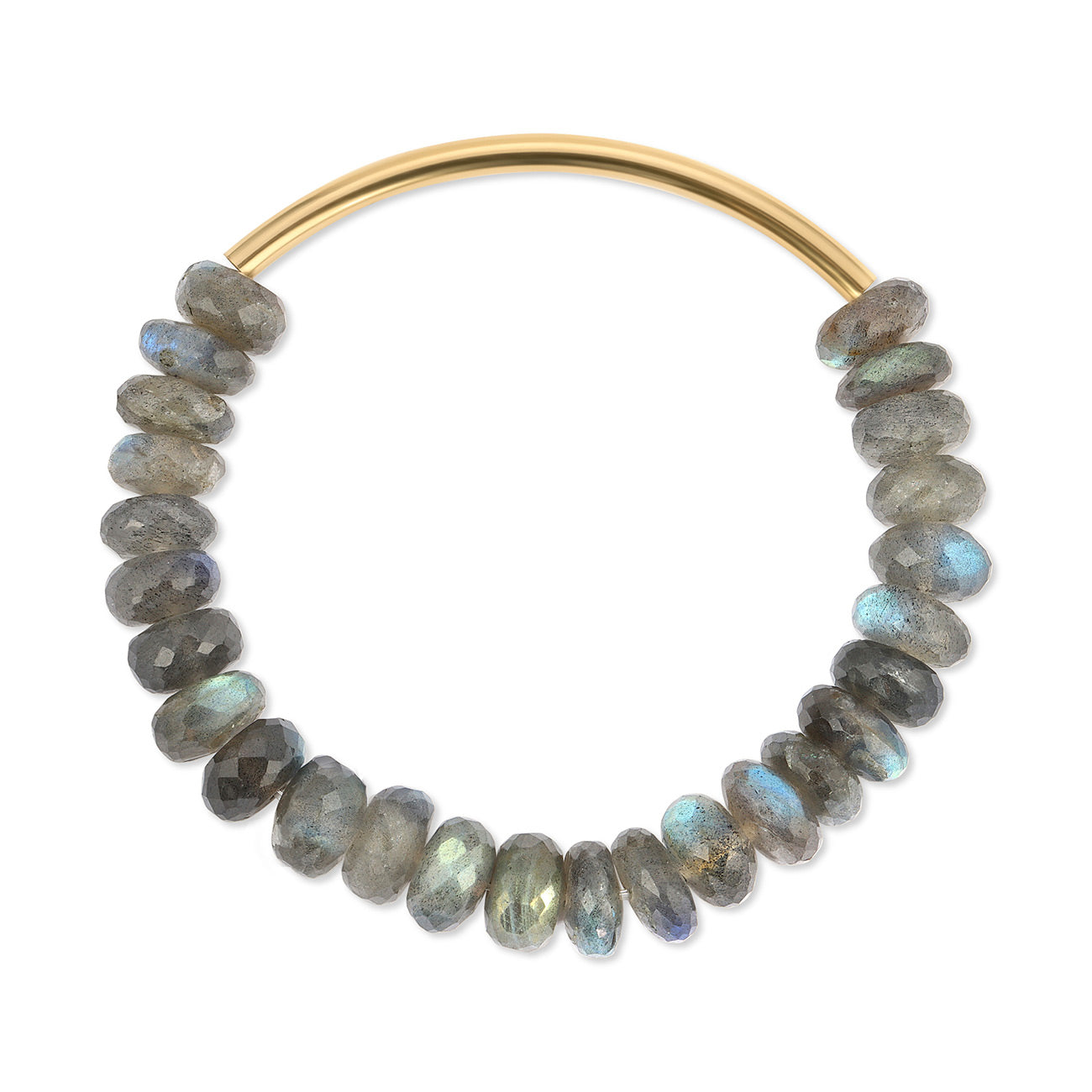 Borderline Bar and Gemstone Stretch Bracelet