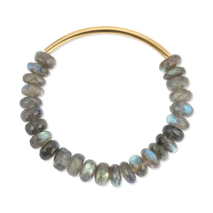 Borderline Bar and Gemstone Stretch Bracelet