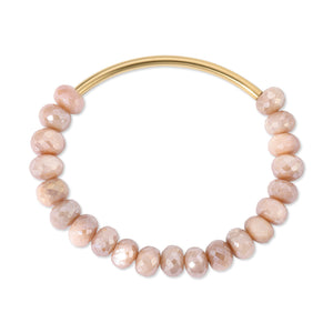 Borderline Bar and Gemstone Stretch Bracelet