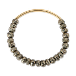 Borderline Bar and Gemstone Stretch Bracelet