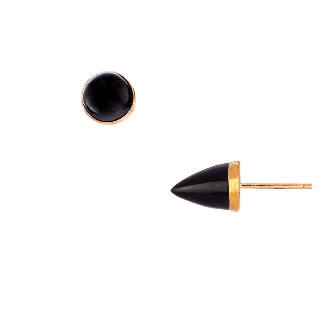 Bullet Gemstone Stud Earrings