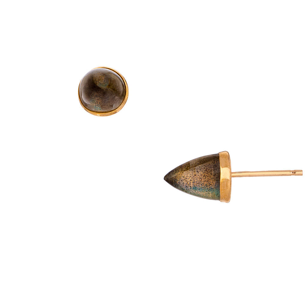 Bullet Gemstone Stud Earrings