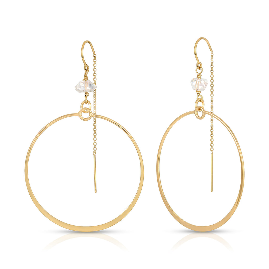 Crazy For You Hoop Thread Thru Earrings - 14K Gold-Filled