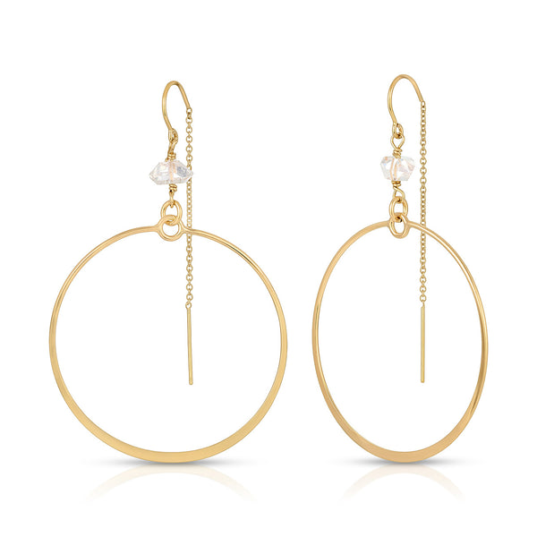 Crazy For You Hoop Thread Thru Earrings - 14K Gold-Filled