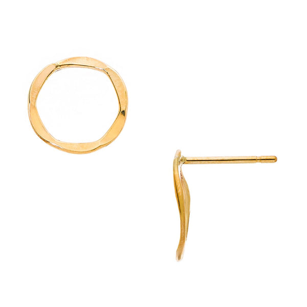 Circle Stud Earrings - 5 Sizes