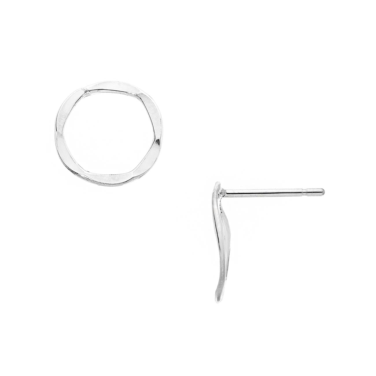 Circle Stud Earrings - 5 Sizes