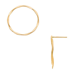 Circle Stud Earrings - 5 Sizes