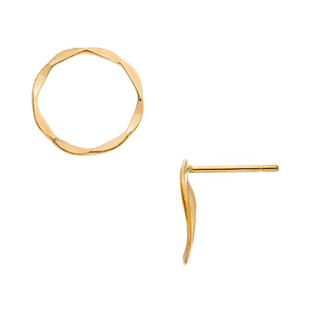 Circle Stud Earrings - 5 Sizes