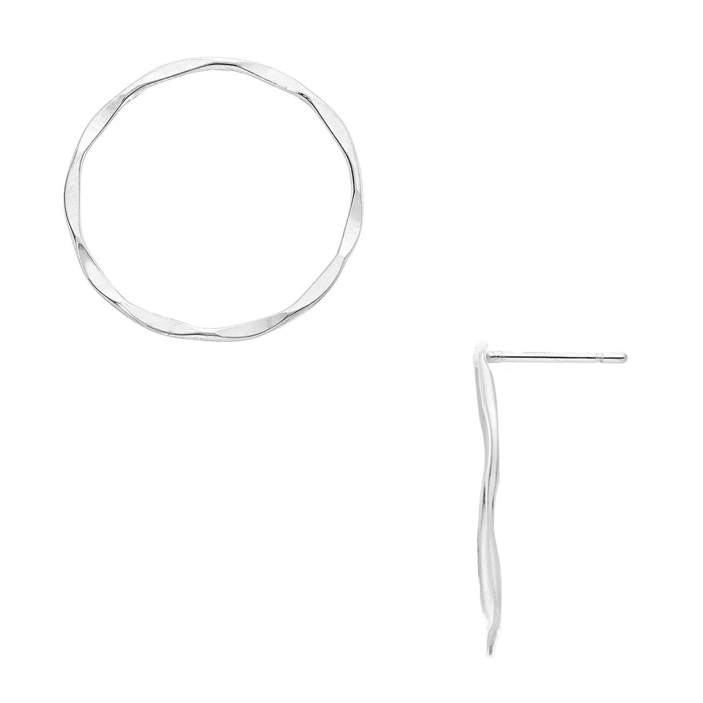 Circle Stud Earrings - 5 Sizes