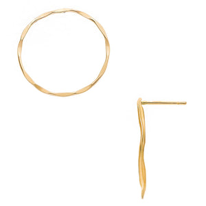 Circle Stud Earrings - 5 Sizes