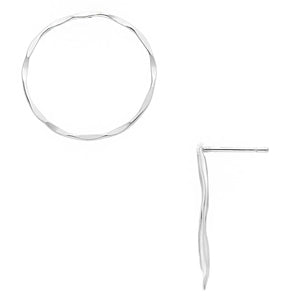 Circle Stud Earrings - 5 Sizes