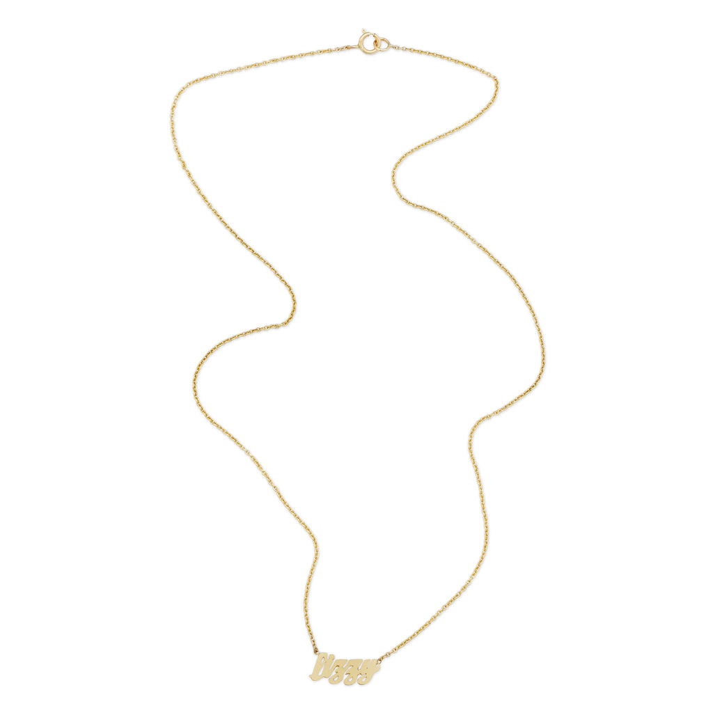 14K Custom Script Necklace