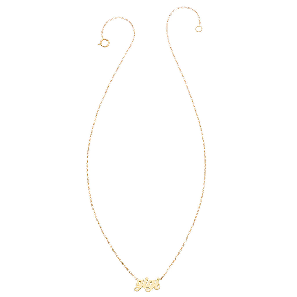 14K Custom Script Necklace