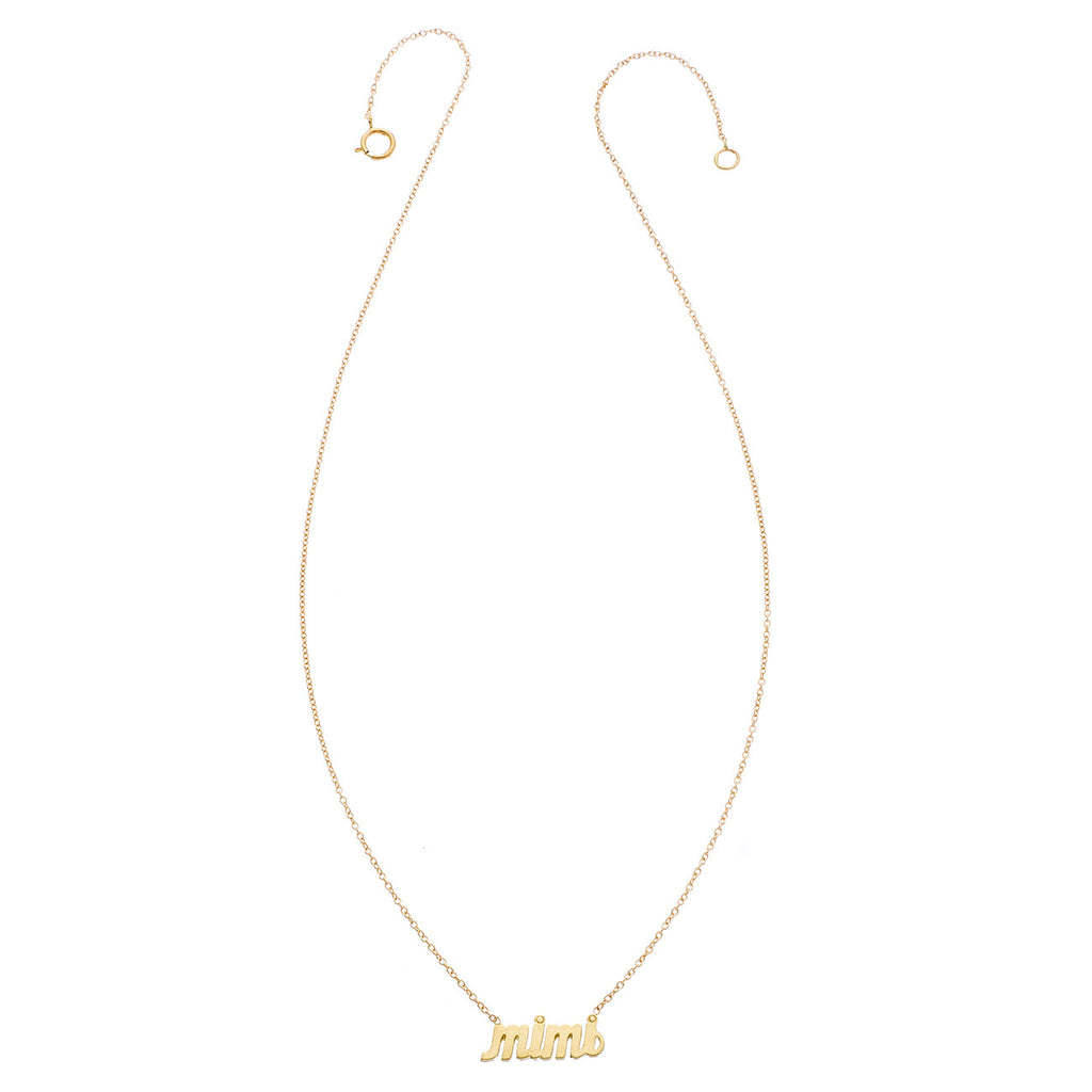 14K Custom Script Necklace