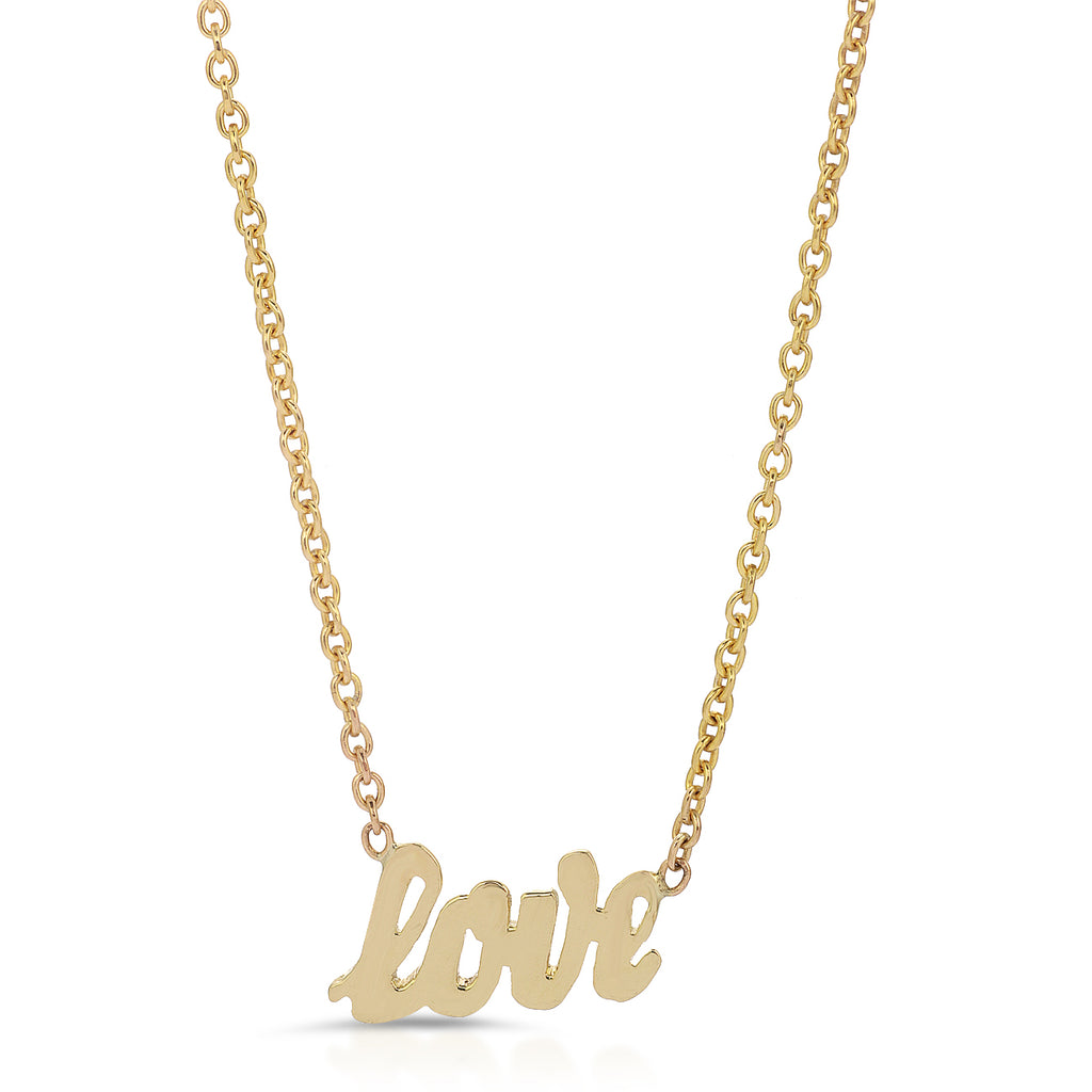 14K Custom Script Necklace