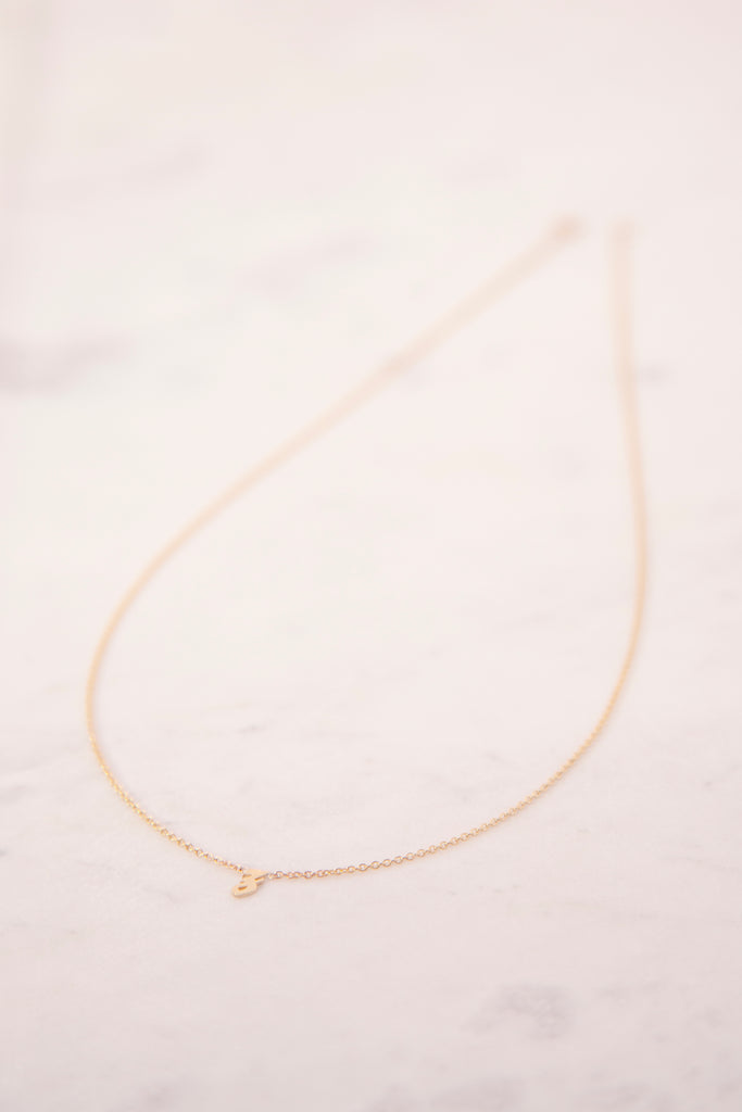 14K Gold Custom Initial Necklace