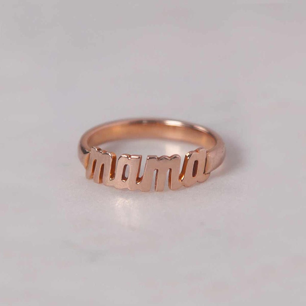Script Ring with Comfort Band - Customizable (14K Rose Gold)