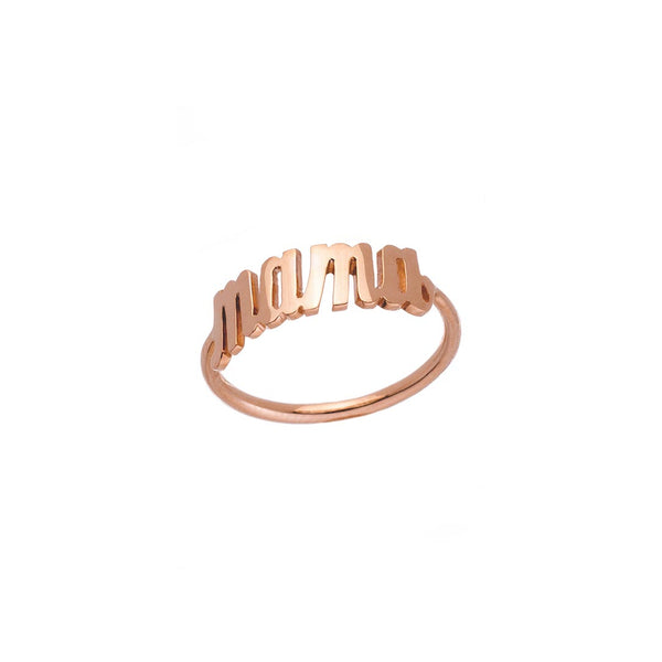 Custom Script Ring - Customizable (14K Rose Gold)