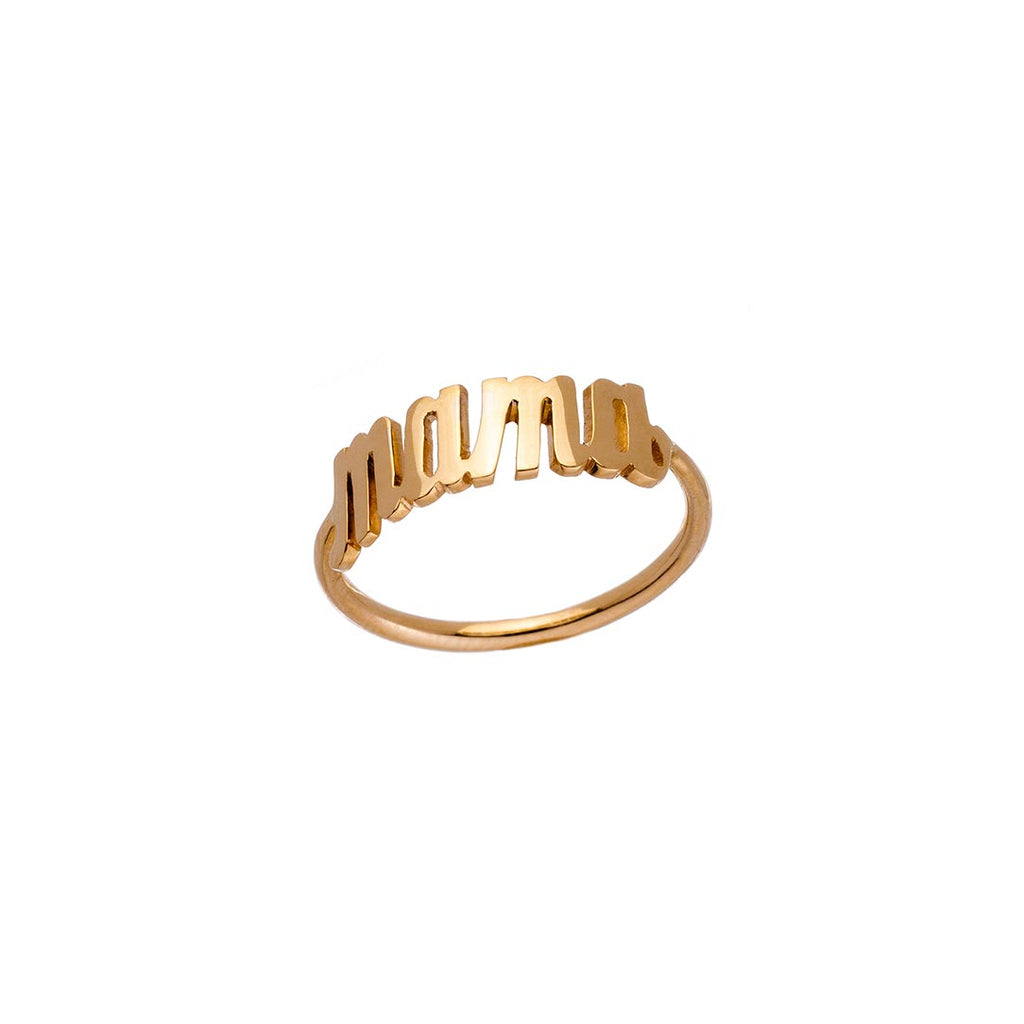 Custom Script Ring - Customizable (14K Yellow Gold)
