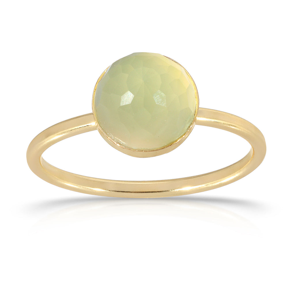 Faceted Dome Gemstone 8mm Ring