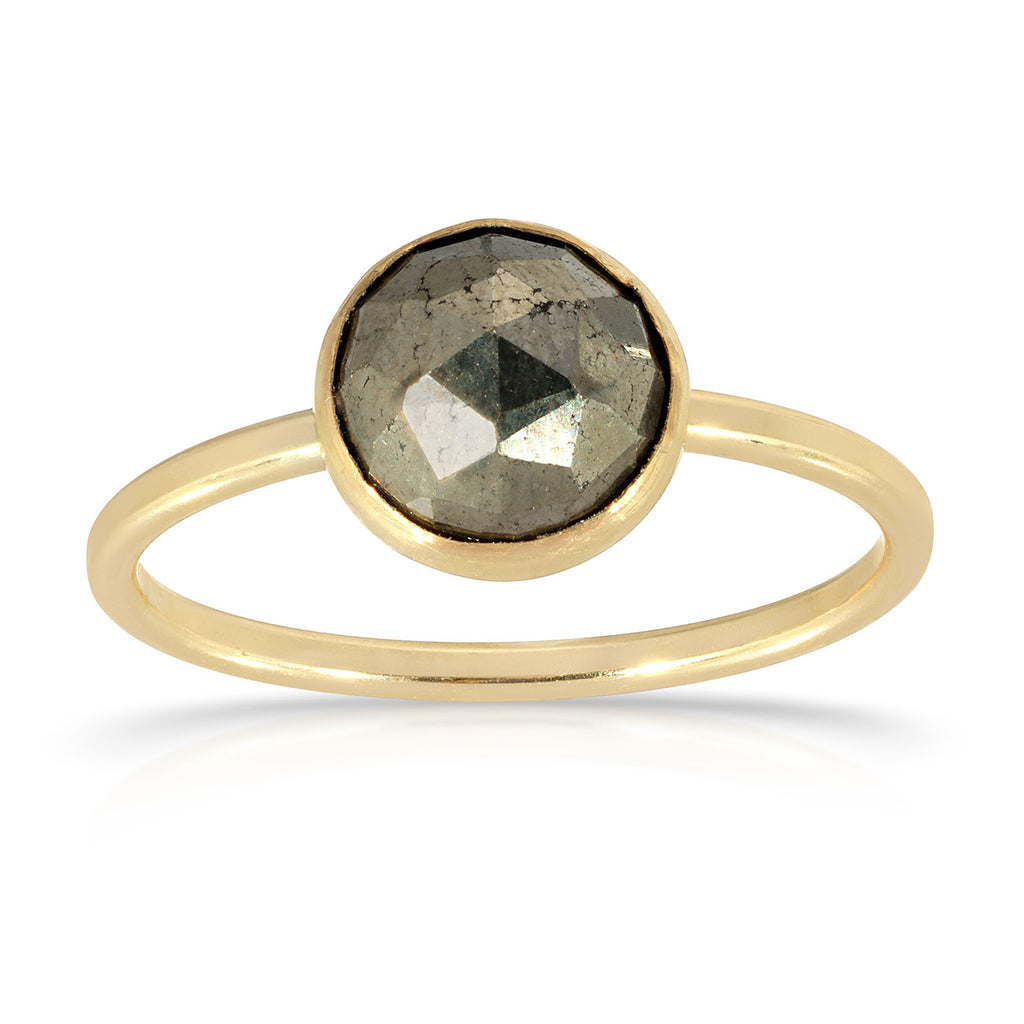 Faceted Dome Gemstone 8mm Ring