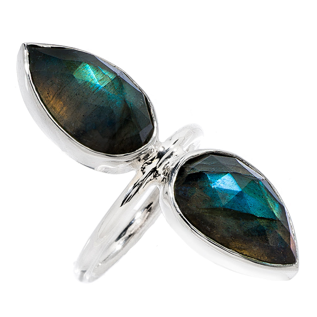 Double Lotus Ring - Labradorite