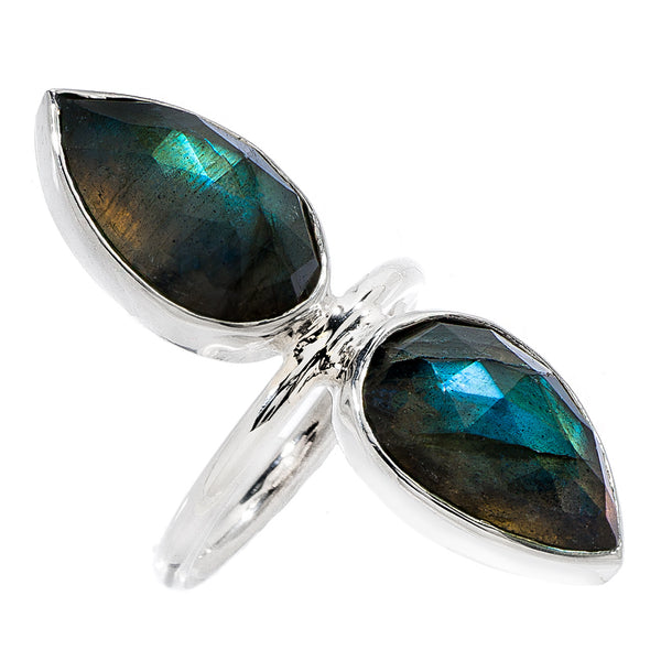 Double Lotus Ring - Labradorite
