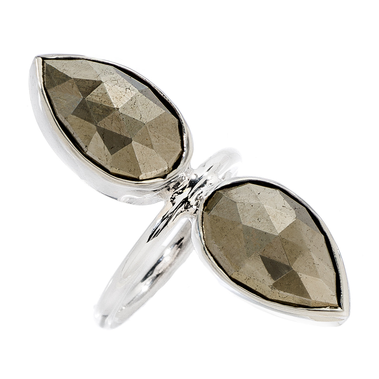 Double Lotus Ring - Pyrite