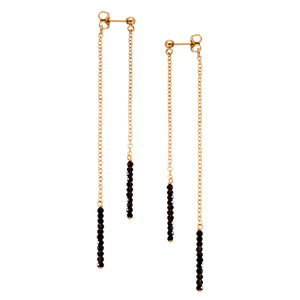 Front Back Extra Tiny Gemstone Duster Earrngs