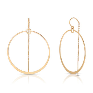 Flat Hoop Thread Thru Earrings