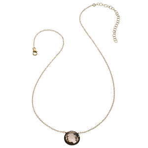 Faceted Layering Coin Gemstone Necklace