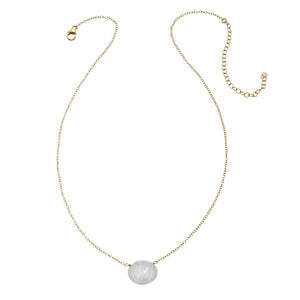 Faceted Layering Coin Gemstone Necklace