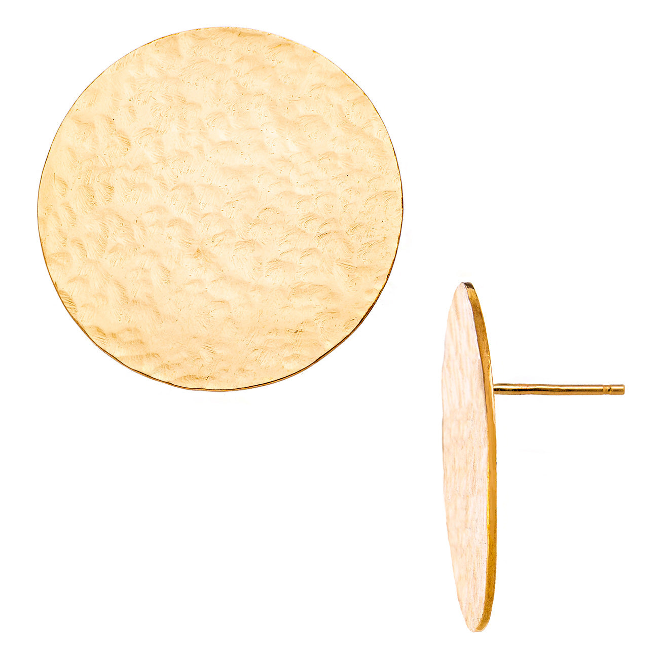 Gold Filled Disc Earring Posts 4 mm W/Ring