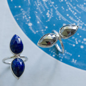 Double Lotus Ring - Pyrite