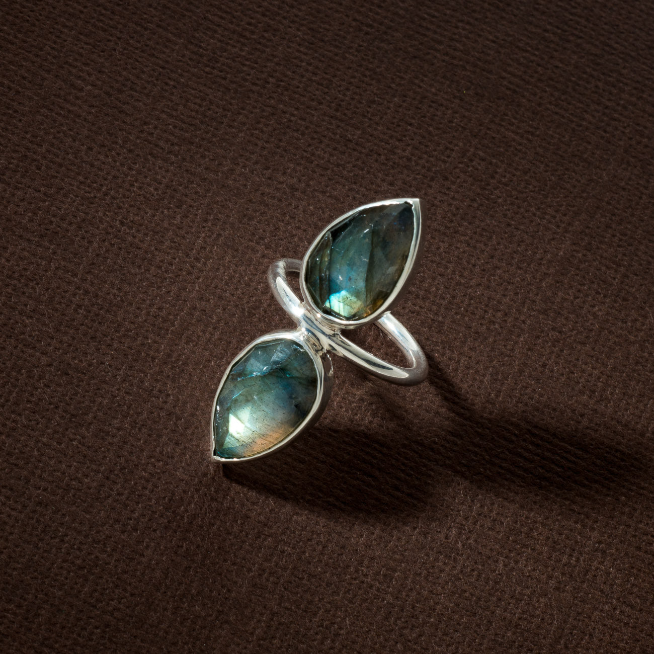 Double Lotus Ring - Labradorite
